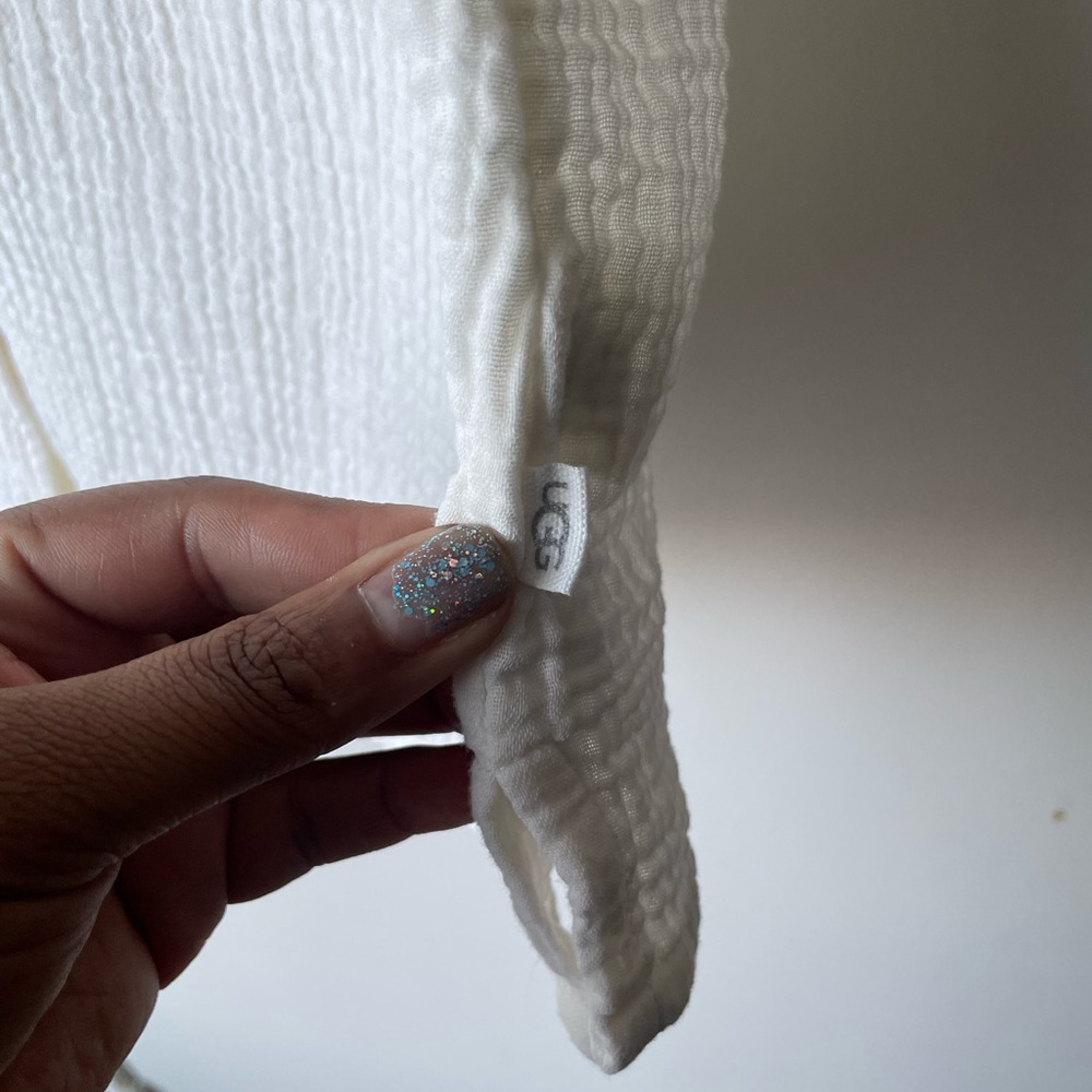 Ugg Cream Button Down Pajama Top - image 7